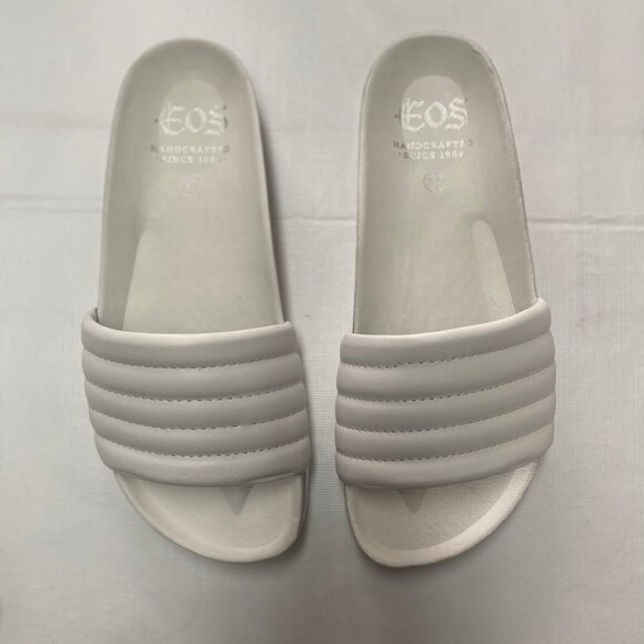 EOS, white leather slip on sandals - Picture 1 of 5